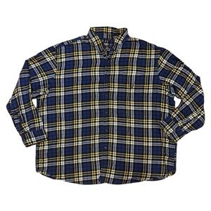 CHAPS Performance Plaid Flannel Button-Down Shirt Men’s Size 3XB/3TF Big & Tall